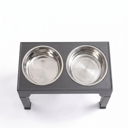 Adjustable Pet Feeding Bowl with Stainless Steel and Slow Feeder